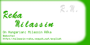 reka milassin business card